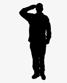 Gymnast Clipart Salute - Transparent Ww1 Soldier Silhouette, HD Png Download, Free Download