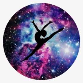 #galxy #shilouette #gymnastic - Galaxy Background, HD Png Download, Free Download