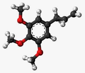 Elemicin 3d Balls - Molecule Eugenol, HD Png Download, Free Download