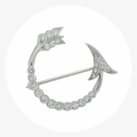 2arrowcrescentbrooch - Silver, HD Png Download, Free Download