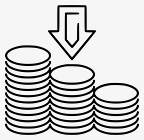 Receive Coins Stacks - Stack Of Coins Line Art, HD Png Download, Free Download