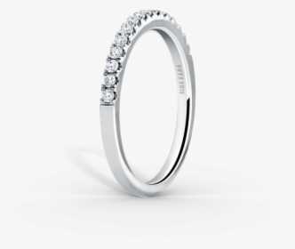 Carmella 18k White Gold Ladies Wedding Band Cottage - Engagement Ring, HD Png Download, Free Download