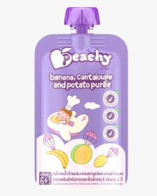 Peachy Baby Puree Banana, Cantaloupe And Potato - Peachy Banana Cantaloupe And Potato, HD Png Download, Free Download