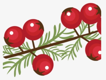 Berry Clipart Winter - Christmas Red Berries Clipart, HD Png Download, Free Download