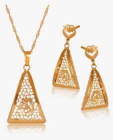 18k Gold Plated Triangle Shape , Png Download - Pendant, Transparent Png, Free Download