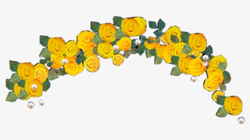 Hd Yellow Cute Flower - Yellow Flower Crown Transparent, HD Png Download, Free Download