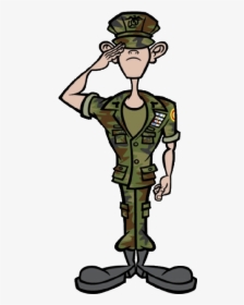 Marine Salute Cartoon , Transparent Cartoons - Soldier Salute Cartoon Png, Png Download, Free Download