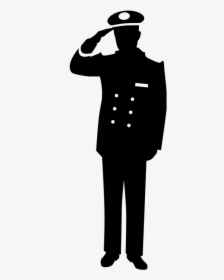 Police Officer Photography Salute - Police Officer Silhouette Png, Transparent Png, Free Download
