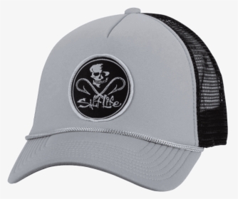 Salt Life® Men"s Black/grey Skull & Hooks Trucker Cap"   - Baseball Cap, HD Png Download, Free Download