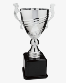 Silver Metal Cup Trophy On A Black Royal Piano Finish - Trophy, HD Png Download, Free Download