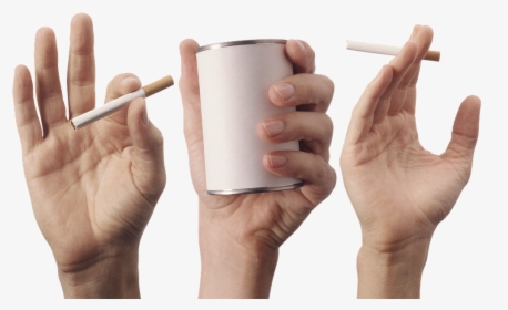 Hands, The Hand With The Cigarette, Fingers, Palm, - Cup, HD Png Download, Free Download