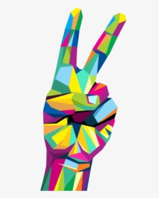 #peace #fingers - Pop Art Peace Sign, HD Png Download, Free Download