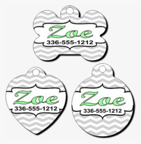 Personalized Chevron Background Pet Tag For Dogs And - Passion Parties, HD Png Download, Free Download
