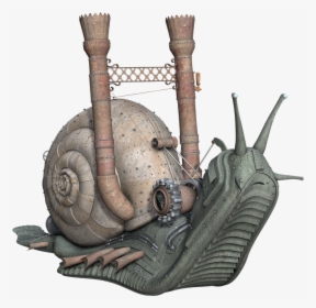 Snail, Fantasy, Steam Pank, Digital Art, Isolated, - Snail Illustration, HD Png Download, Free Download