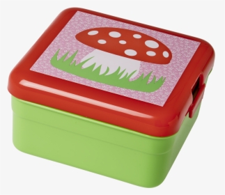 Kids Small Lunch Box With Toadstools And Pink Flowers - Box, HD Png Download, Free Download