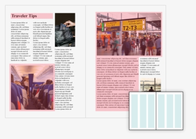 Magazines Layout Design - 2 Column Magazine Layout, HD Png Download, Free Download