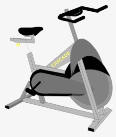 Cycling Clipart Spinning Class - Exercise Bike Png Cartoon, Transparent Png, Free Download