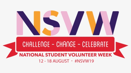 National Student Volunteer Week Coloured Logo - National Student Volunteer Week 2019, HD Png Download, Free Download
