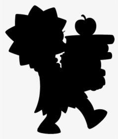 Lisa Simpson Png Black And White - Lisa Simpson Silhouette, Transparent Png, Free Download