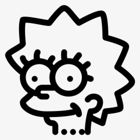 Lisa Simpson Icon Free Download And Vector Png Simpsons - Bart Simpson Clipart Black And White, Transparent Png, Free Download