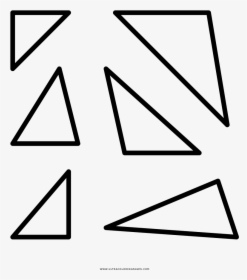 Shards Coloring Page - Coñoring Page Different Sizes For Triangles, HD Png Download, Free Download