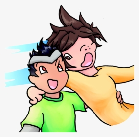 “tracer And Genji Are Friends colorvember - Cartoon, HD Png Download, Free Download