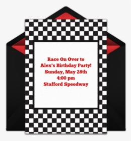 Checkered Party Invitations, HD Png Download, Free Download