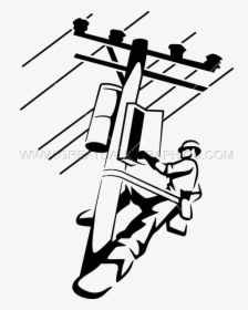 Lineworker Electricity Drawing Clip Art - Lineman Clipart, HD Png Download, Free Download