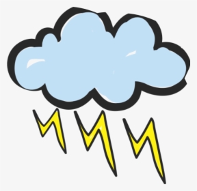 Ftestickers Cloud Lightning Storm Cute - Pogody Czarno Białe, HD Png Download, Free Download