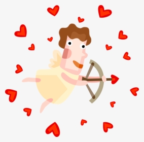 Vector Illustration Of Cupid God Of Desire And Erotic - St Valentine's Day, HD Png Download, Free Download