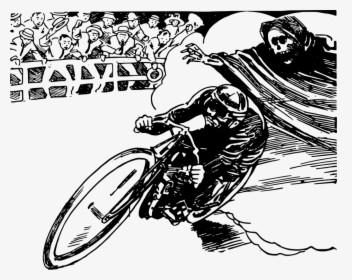Line Art,cycling,coloring Book - Bike Of Death Clipart, HD Png Download, Free Download