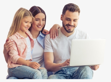 Family - Internet Using People Png, Transparent Png, Free Download