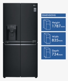 New Lg Gf-l570mbl 570l French Door Refrigerator - Westinghouse 702l French Door Fridge, HD Png Download, Free Download