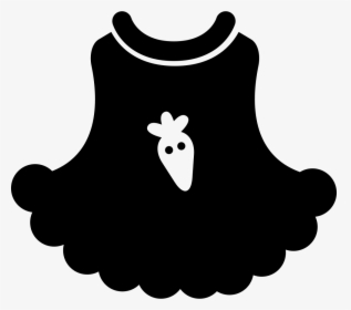 Baby Dress With A Strawberry Cartoon Illustration - Black And White Baby Dress Png, Transparent Png, Free Download