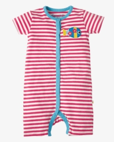 Red And White Striped Baby Romper - เสื้อ ยืด เด็ก ลาย ขวาง, HD Png Download, Free Download