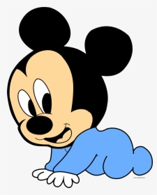 Baby Mickey Drawing Blue Dress Clipart Png - Blue Baby Mickey Mouse, Transparent Png, Free Download