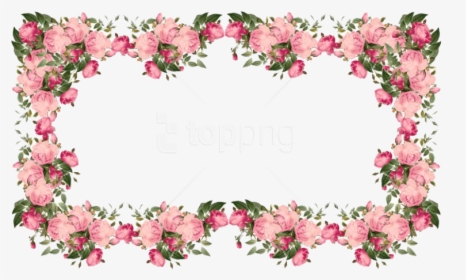 Pink Flowers Border Png - Pink Flower Border Transparent Background, Png Download, Free Download