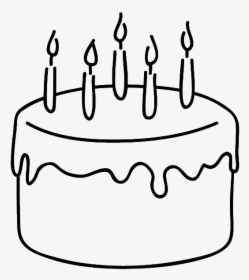 Birthday Cake Clipart Simple - Birthday Cake Drawing, HD Png Download, Free Download