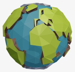 Globe - Low Poly Earth, HD Png Download, Free Download