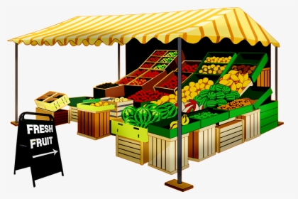 Fruit Seller, Fruit Stand, Vendor, Market, Fruit, Fresh - Fruit Store, HD Png Download, Free Download