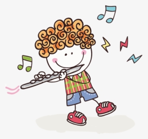 Clipart Piano Flute - Boy Cartoon, HD Png Download, Free Download