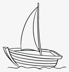 How To Draw A - Line Drawing Of Boat, HD Png Download, Free Download