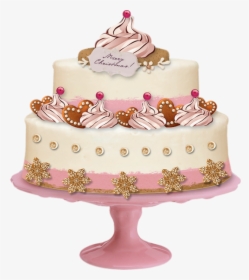 Gâteau De Noël Png, Dessin, Tube - Pink Birthday Cake Png, Transparent Png, Free Download