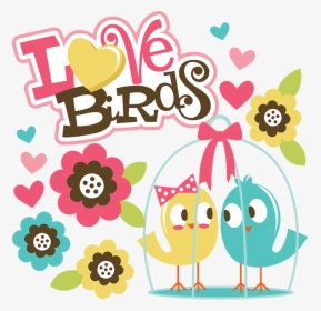 Lovebird Clipart Anniversary - Miss Kate Cuttables Love, HD Png Download, Free Download
