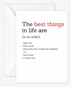 The Best Things In Life Are - Best Things In Life Are Chocolate, HD Png Download, Free Download