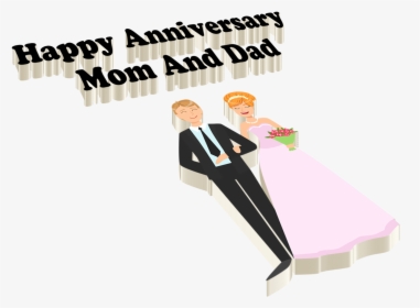 Happy Anniversary Mom And Dad Png Free Download - Illustration, Transparent Png, Free Download