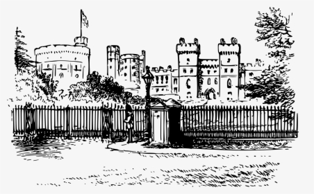 Transparent Medieval Castle Clipart Black And White - Windsor Castle Png, Png Download, Free Download