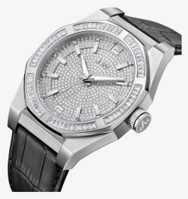 Jbw Apollo J6350a Stainless Steel Black Leather Diamond - Jbw Apollo Watch, HD Png Download, Free Download