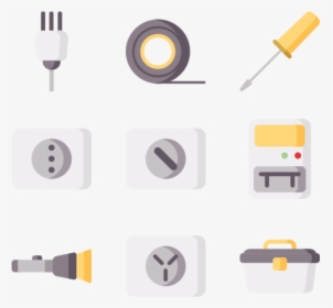 Electrician Tools And Elements - Graphic Design, HD Png Download, Free Download
