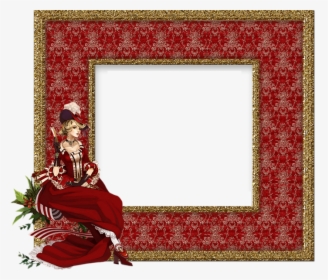 Red Transparent Png Frame With Lady Scrapbooking Frame - Transparent Lady Photo Frame, Png Download, Free Download